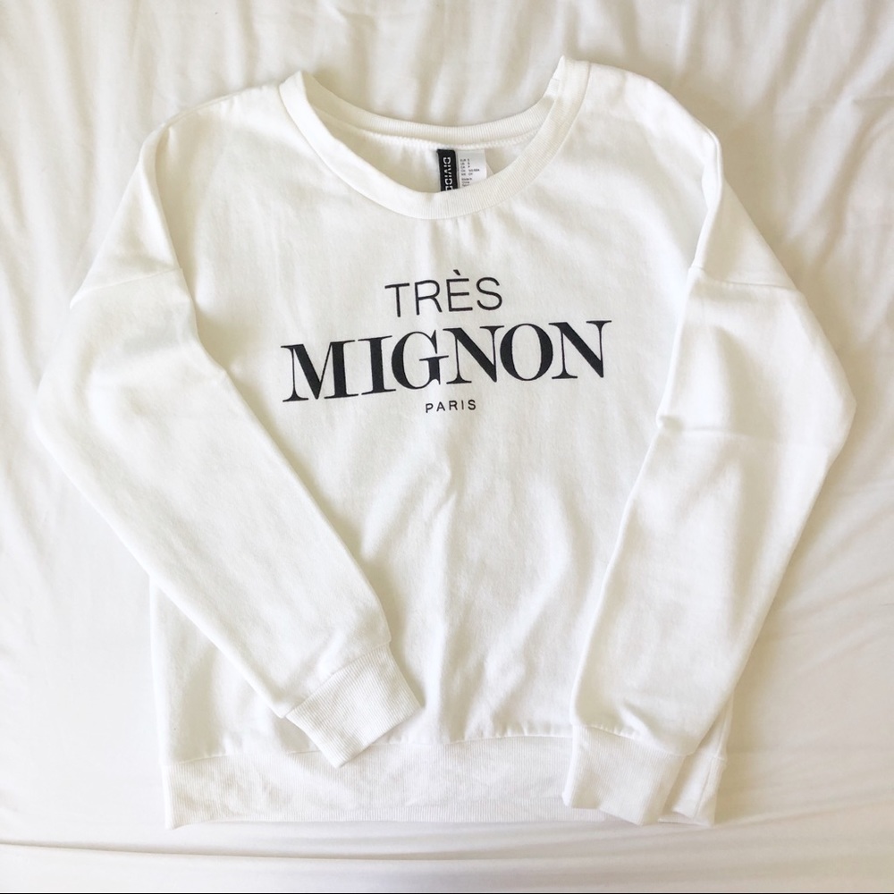 H&M white sweater